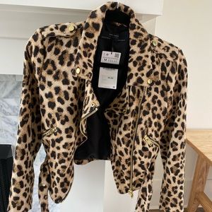 Leopard Moto-style Jacket